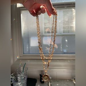 Virgins saints & angels necklace VSA Swarovski crystal rose gold color necklace